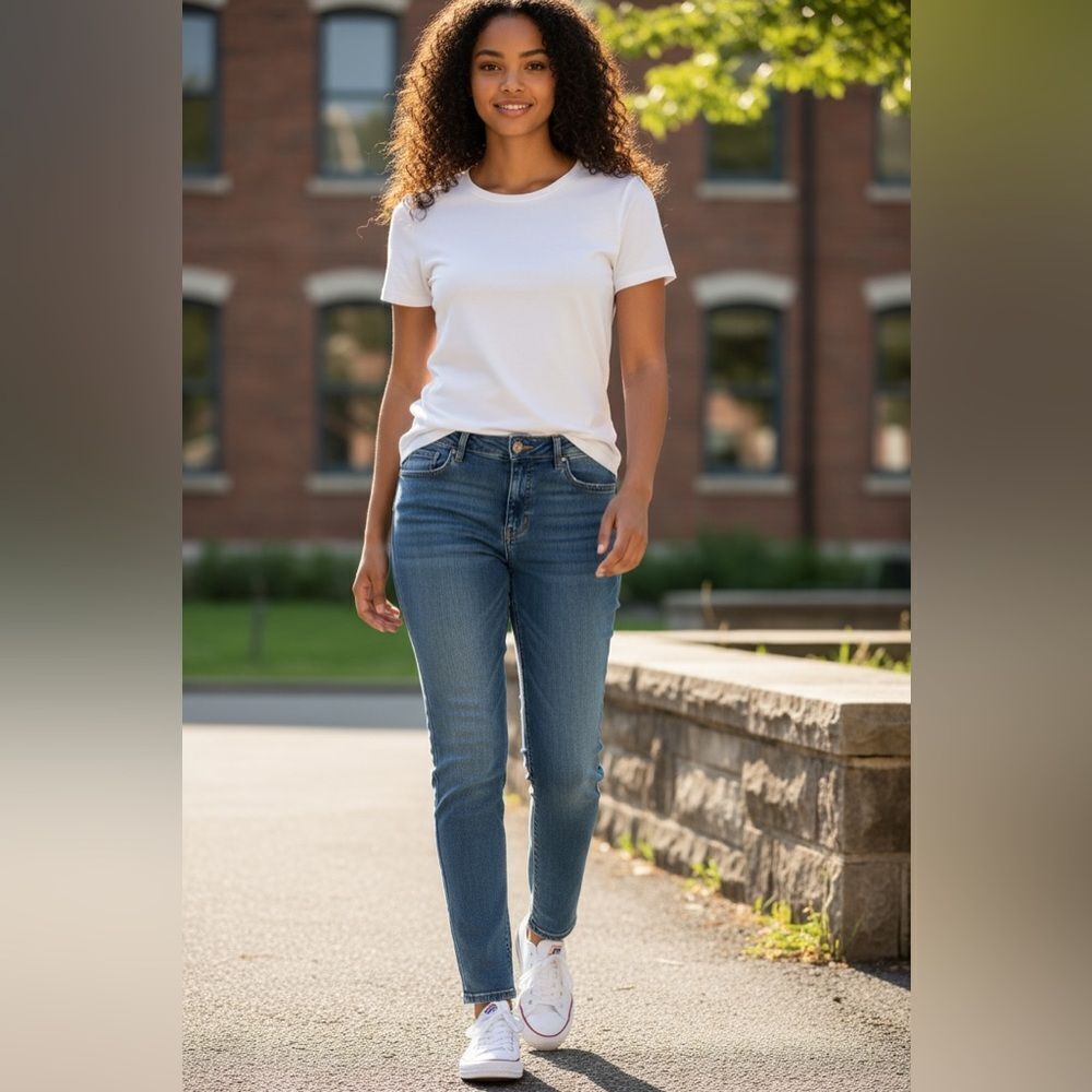 EUC ELLE Paris Women’s Classic Skinny Cropped Denim Jeans - Size 6